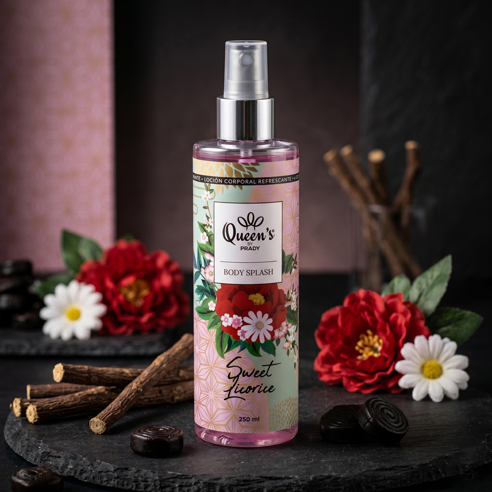 Prady – Body Splash Sweet Licorice – Women – 250ml – Refresh yourself with the irresistible scent of sweet licorice inspired of Black Opium Yves Saint Laurent Prady – Body Splash Sweet Licorice – Women – 250ml – Refresh yourself with the irresistible scent of sweet licorice inspired of Black Opium Yves Saint Laurent